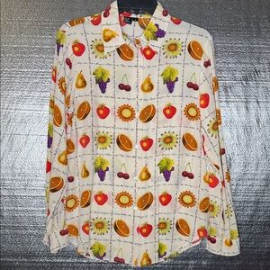 Spiegel Silk Shirt with Fruit Print